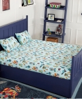 Robot Cruise Organic Cotton Bedsheet Set Single Flat Sheet